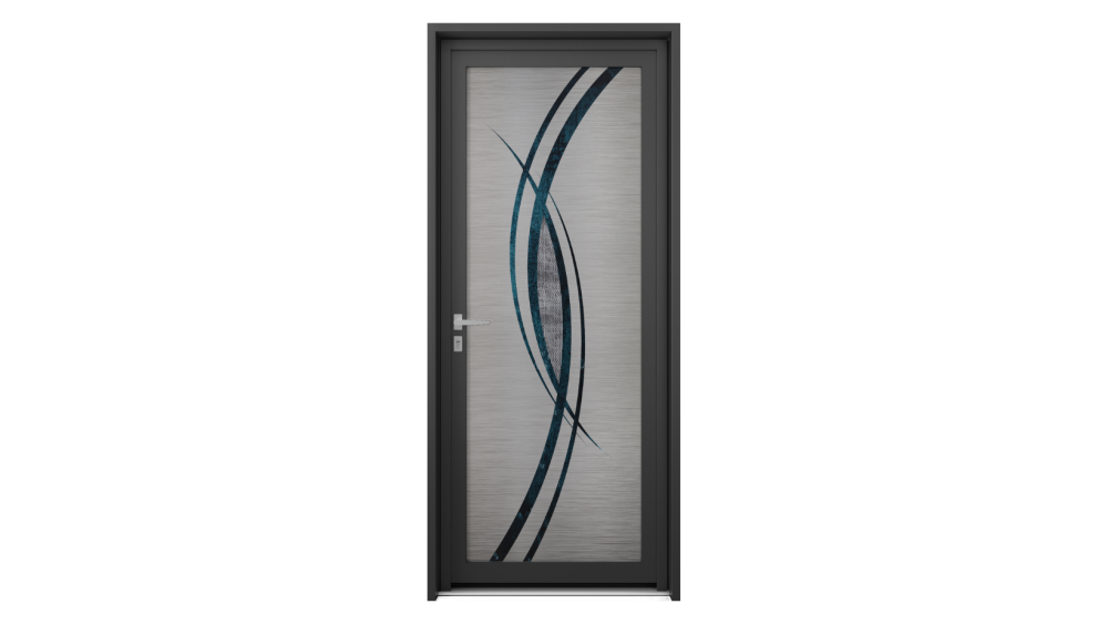 Porte d'entrée parclosé gamme lumière OMEGA 4 Porte d'entrée vitrée foncée